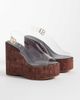 Tony Bianco Tony Bianco Valerie cork wedge clear sandals-Brown - 2