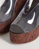 Tony Bianco Tony Bianco Valerie cork wedge clear sandals-Brown - 3
