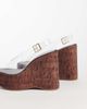 Tony Bianco Tony Bianco Valerie cork wedge clear sandals-Brown - 4