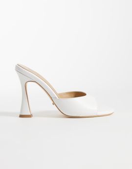 Tony Bianco Tony Bianco Victoria heeled mule sandals in white leather
