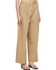 TONYWACK TONYWACK Beige Cotton Wide Leg Pleated Trousers - 2