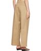 TONYWACK TONYWACK Beige Cotton Wide Leg Pleated Trousers - 3