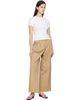 TONYWACK TONYWACK Beige Cotton Wide Leg Pleated Trousers - 4