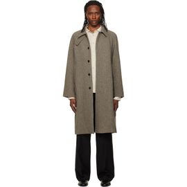 TONYWACK TONYWACK Beige Herringbone Wool Raglan Coat
