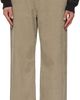 TONYWACK TONYWACK Beige Washed Corduroy Wide-Leg Trousers - 1