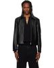 TONYWACK TONYWACK Black Buckle Zip Leather Jacket - 1