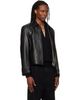 TONYWACK TONYWACK Black Buckle Zip Leather Jacket - 2
