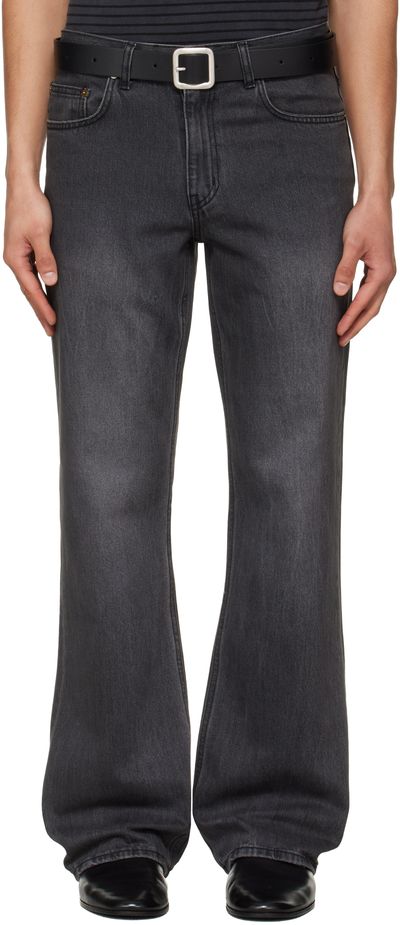 TONYWACK TONYWACK Black Flared-Leg Distressed Jeans