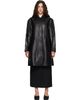 TONYWACK TONYWACK Black Half Leather Coat - 1