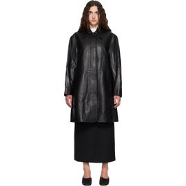 TONYWACK TONYWACK Black Half Leather Coat