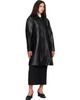 TONYWACK TONYWACK Black Half Leather Coat - 4