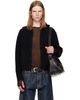 TONYWACK TONYWACK Black High Neck Merino Wool Button-Up Cardigan - 1