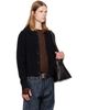 TONYWACK TONYWACK Black High Neck Merino Wool Button-Up Cardigan - 2