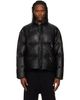 TONYWACK TONYWACK Black Lamb Leather Down Puffer Jacket - 1