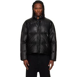 TONYWACK TONYWACK Black Lamb Leather Down Puffer Jacket