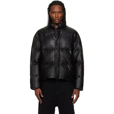 TONYWACK TONYWACK Black Lamb Leather Down Puffer Jacket