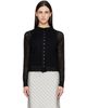 TONYWACK TONYWACK Black Mohair Half-Neck Cardigan - 1