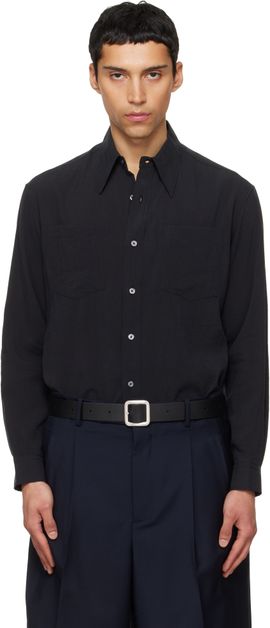 TONYWACK TONYWACK Black Silk Crepe Shirt