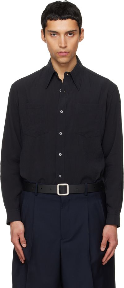 TONYWACK TONYWACK Black Silk Crepe Shirt