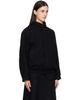 TONYWACK TONYWACK Black Wool Flannel Belted Stand Collar Bomber jacket - 2