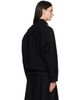TONYWACK TONYWACK Black Wool Flannel Belted Stand Collar Bomber jacket - 3