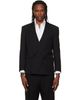 TONYWACK TONYWACK Black Wool Twill Double-Breasted Blazer - 1