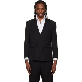 TONYWACK TONYWACK Black Wool Twill Double-Breasted Blazer