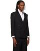 TONYWACK TONYWACK Black Wool Twill Double-Breasted Blazer - 2