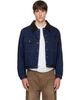 TONYWACK TONYWACK Blue Cord-Collar Denim Trucker Jacket - 1