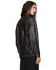 TONYWACK TONYWACK Brown High-Neck Leather Zip Jacket - 3