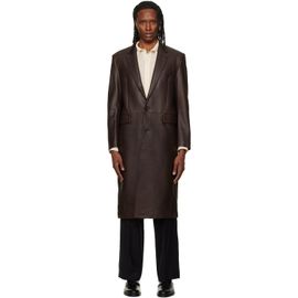 TONYWACK TONYWACK Brown Lambskin Leather Single Coat