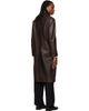 TONYWACK TONYWACK Brown Lambskin Leather Single Coat - 3
