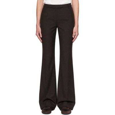 TONYWACK TONYWACK Brown Loose Fit Wool Tailored Trousers