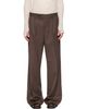 TONYWACK TONYWACK Brown Melange Wool Wide-Leg Pleated Trousers - 1