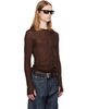 TONYWACK TONYWACK Brown Sheer Wool Ribbed Knit Sweater - 2