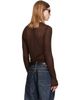 TONYWACK TONYWACK Brown Sheer Wool Ribbed Knit Sweater - 3
