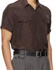 TONYWACK TONYWACK Brown Washed Rayon Pearl Snap Shirt - 2