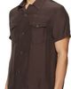 TONYWACK TONYWACK Brown Washed Rayon Pearl Snap Shirt - 4
