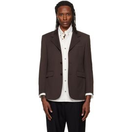 TONYWACK TONYWACK Brown Wool-Blend Tailored Blazer