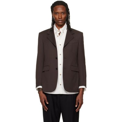 TONYWACK TONYWACK Brown Wool-Blend Tailored Blazer