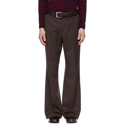 TONYWACK TONYWACK Brown Wool Blend Flared Trousers