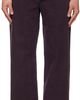 TONYWACK TONYWACK Burgundy Garment Dyed Cotton Straight Trousers - 1
