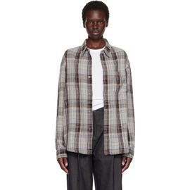 TONYWACK TONYWACK Gray & Brown Flannel Shirt