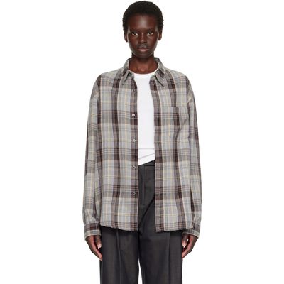 TONYWACK TONYWACK Gray & Brown Flannel Shirt