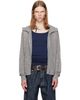 TONYWACK TONYWACK Gray Light Wool Zip Hoodie - 1