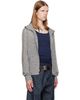 TONYWACK TONYWACK Gray Light Wool Zip Hoodie - 2