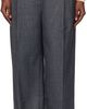 TONYWACK TONYWACK Gray Pleated Wool Tailored Trousers - 1