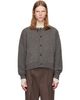 TONYWACK TONYWACK Gray Shetland Wool Raw Cardigan - 1