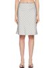 TONYWACK TONYWACK Gray Silk Stripes Midi Skirt - 1