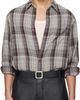TONYWACK TONYWACK Gray Washed Cotton Blend Check Shirt - 1